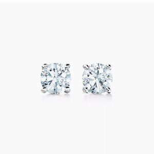 Tiffany Solitaire Diamond Stud
Earrings 0.23 diamond Platin